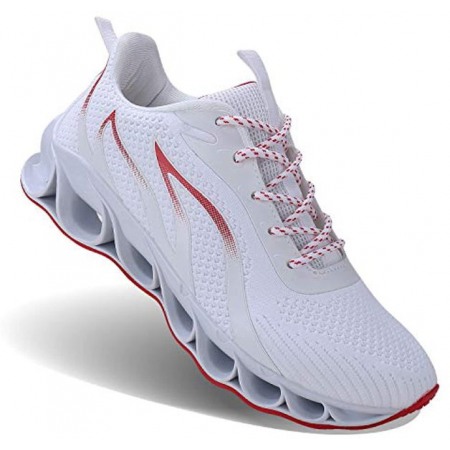 Men's Fashion Athletic Walking Blade Running Tennis Shoes White