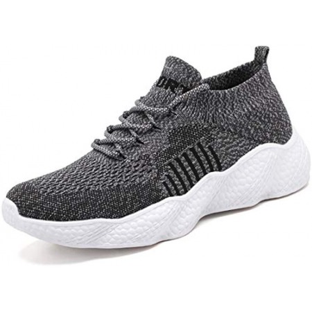 Men's Lightweight Athletic Running Walking Gym Shoes Casual Grey Sports Shoes